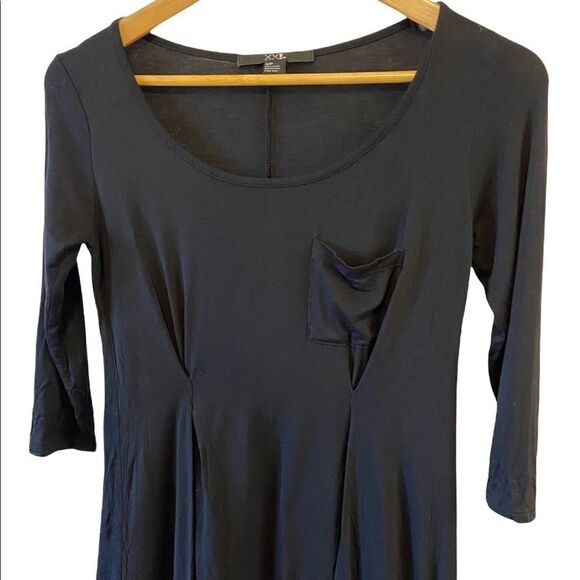 FOREVER21 Sequin Bottom Trim Lightweight Flowy  3/4 Sleeve Front Pocket Top S - Picture 2 of 7